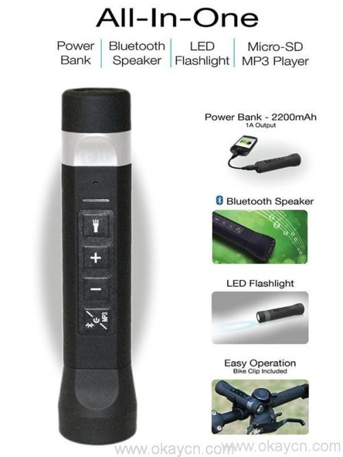 Bicycle light flashlight mini wireless speaker 5