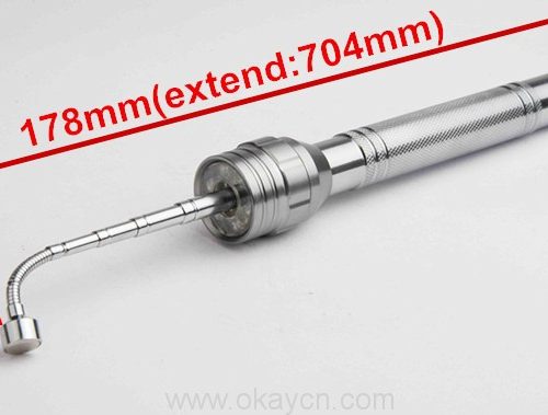 aluminum 6 led pick up magnetic flexible led flashlight 1