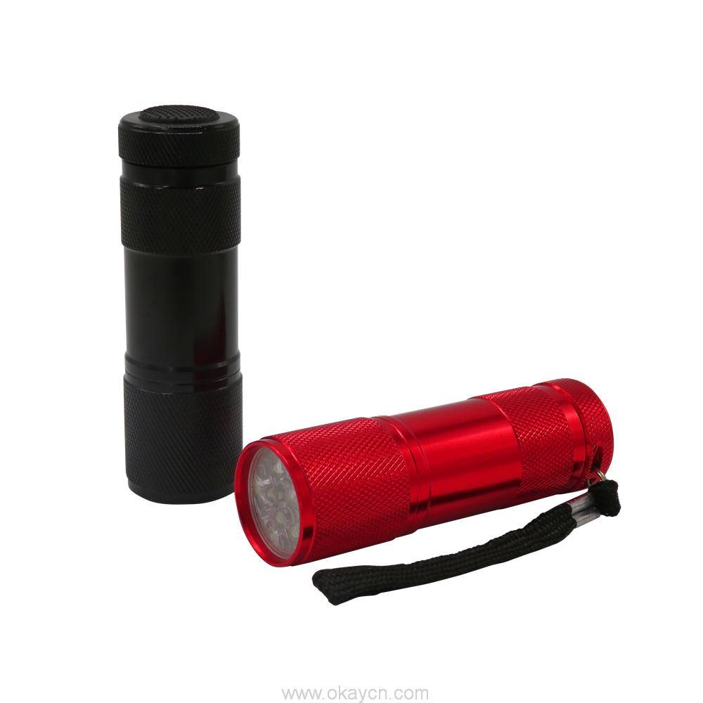 aluminum torch flashlight 9led