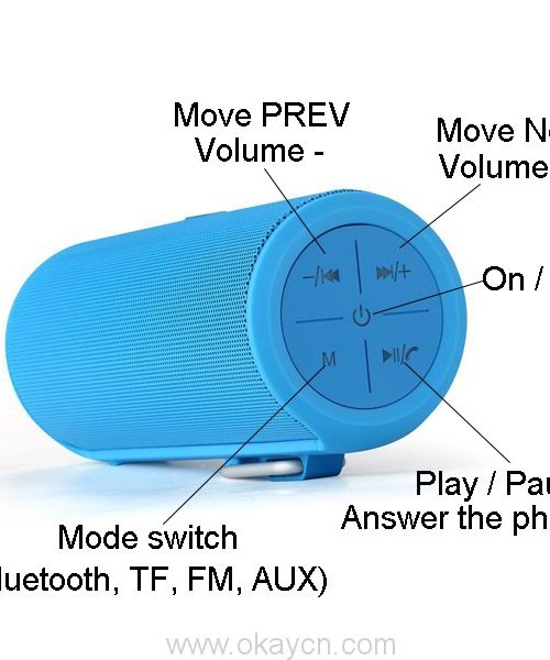 цилиндрична форма-високоговорител с Bluetooth-01