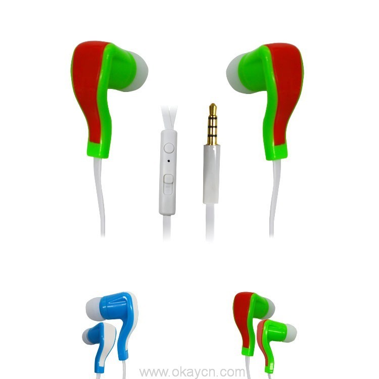 plastic earphone music Earphone with wired