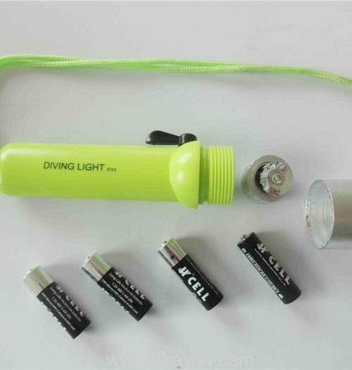 plastic professional underwater diving flashlight 2