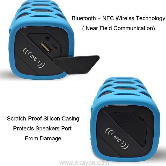 Silicone Casing Water Resistant Bluetooth Speaker - OKayCN.com