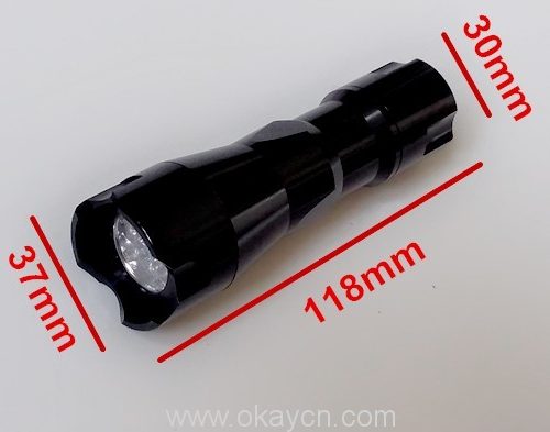 super bright aluminum 9 led flashlight 1