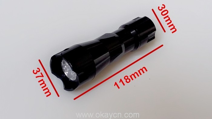 super bright aluminum 9 led flashlight